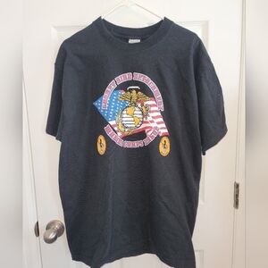 Gooney Bird Detachment Marine Corps League Short Sleeve Crew Neck T-Shirt SZ XL
